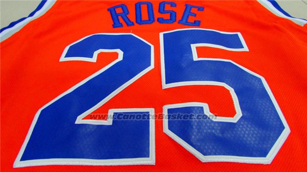 Maglia New York Knicks Derrick Rose #25 Arancione